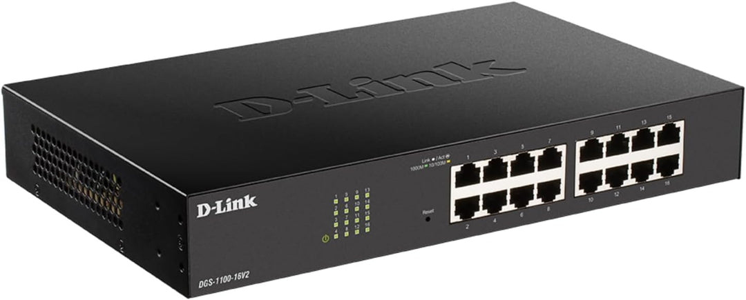 D-Link DGS-1100-16V2 16-Port Gigabit Smart Switch (10/100/1000 Mbit/S, Einfache Plug & PLAY-Installa