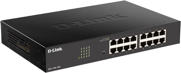 D-Link DGS-1100-16V2 16-Port Gigabit Smart Switch (10/100/1000 Mbit/S, Einfache Plug & PLAY-Installa
