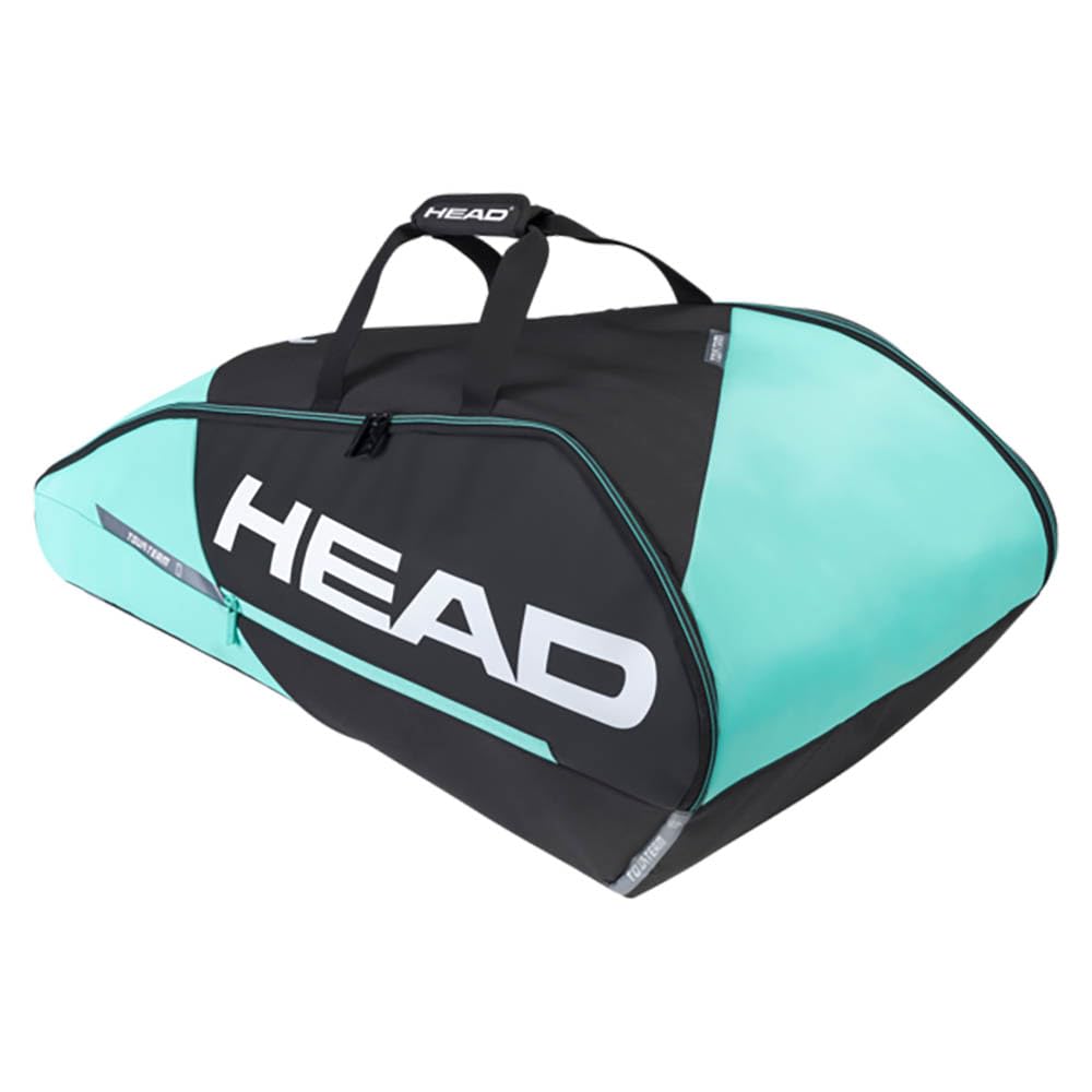 HEAD Unisex – Erwachsene Tour Racquet Bag M Tennistasche 6R Schwarz/Mint, 6R Schwarz/Mint