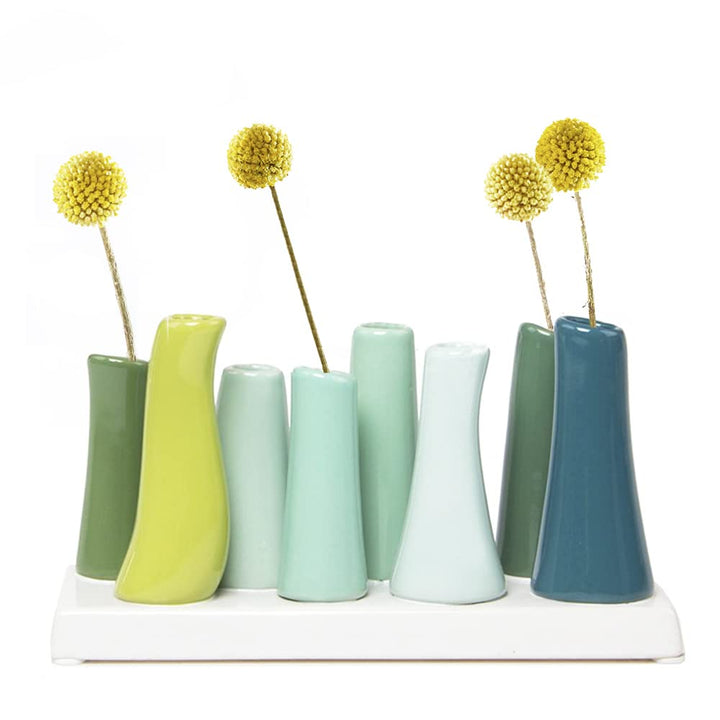Chive,Pooley 2, einzigartige rechteckige Keramik-Blumenvase, kleine Knospenvase, dekorative Blumenva