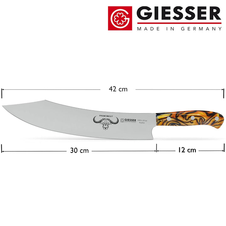 Giesser seit 1776 - Made in Germany - Kochmesser 30 cm Spicy Orange, PremiumCut Barbecue No 1, Küche