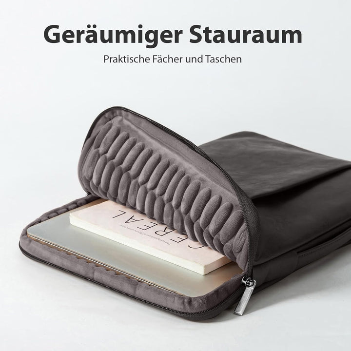 Lopoleis® Laptoptasche, Arbeitstasche Herren und Damen PU Leder, Laptop hülle Business Handtasche Tr