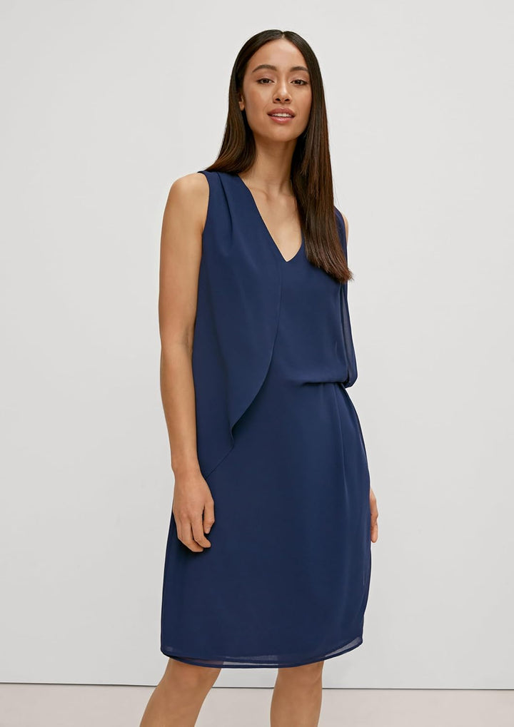 comma Kleid kurz besondere Anlässe 36 5876 Tiefblau, 36 5876 Tiefblau