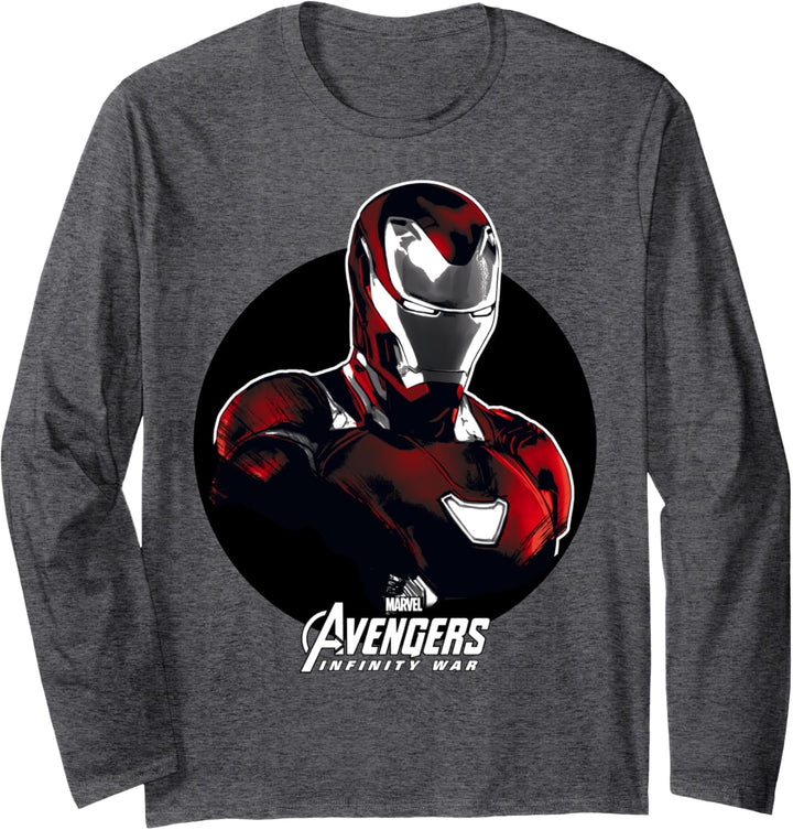 Marvel Avengers: Infinity War Iron Man Circle Portrait Langarmshirt