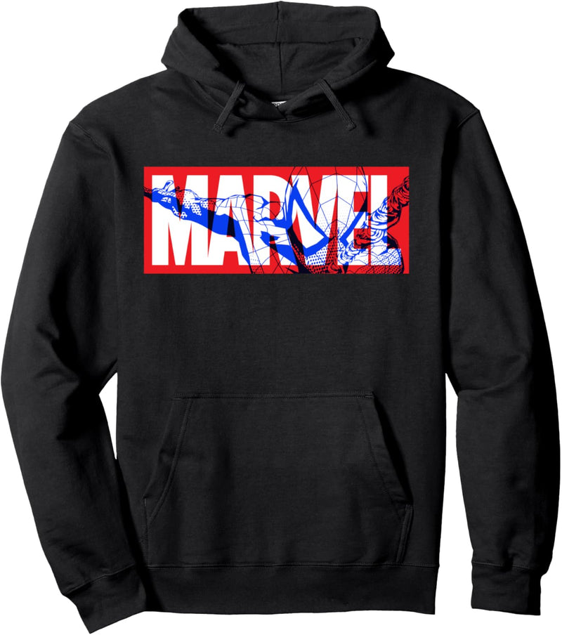 Marvel Logo with Spider-Man Pullover Hoodie