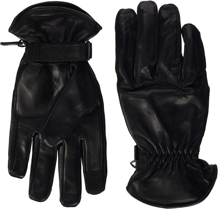 BOSMOTO Herren Retro Vintage Custom Sommer Motorradhandschuhe (M, Schwarz) M Schwarz, M Schwarz