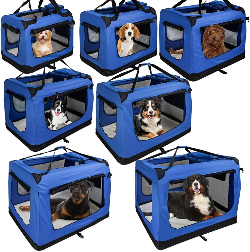 Faltbare Hundebox Transporttasche Transportbox Auto für Katze Hunde Grosse Kleine Box Bag Bed Decke