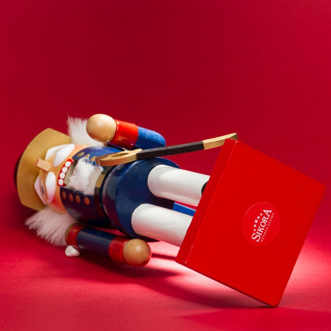 Sikora NK-A Deko Nussknacker Figur aus Holz Verschiedene Motive 2 Grössen, Farbe/Modell:A04 blau - S