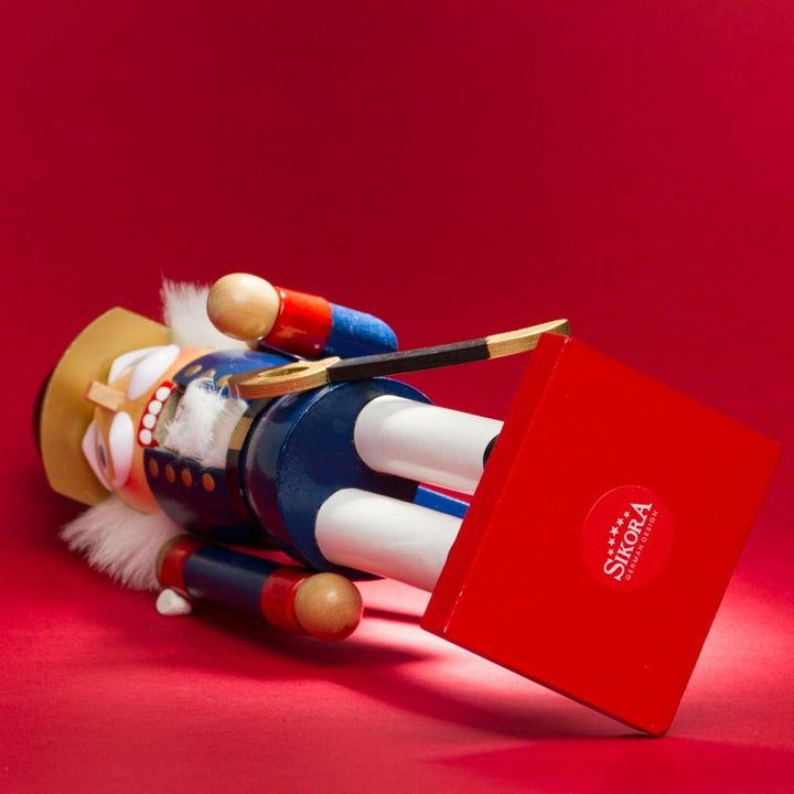 Sikora NK-A Deko Nussknacker Figur aus Holz Verschiedene Motive 2 Grössen, Farbe/Modell:A04 blau - S