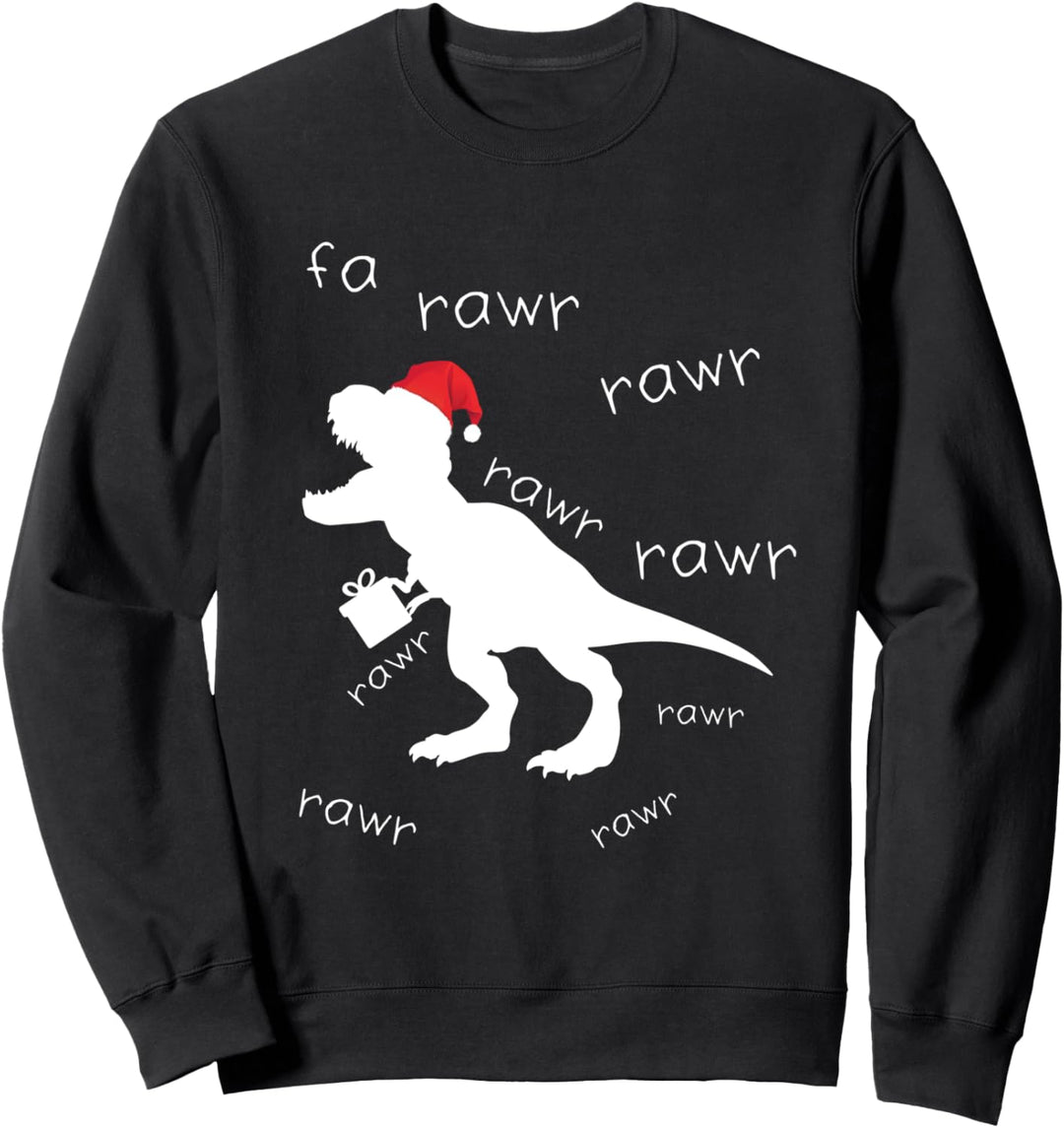 Singen Weihnachtsdinosaurier Santasaurus Rex Pyjama Shirts Sweatshirt