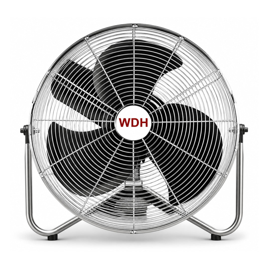 Bodenventilator WDH-FE50X aus Metall mit extra grossem Ventilatorkopf und einem Durchmesser von 50 c