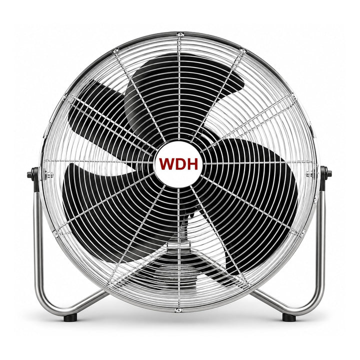 Bodenventilator WDH-FE50X aus Metall mit extra grossem Ventilatorkopf und einem Durchmesser von 50 c