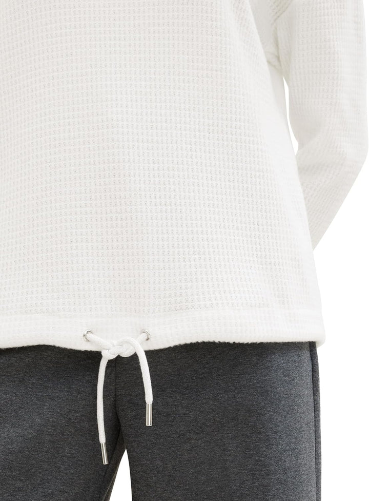TOM TAILOR Damen Sweatshirt, 10315 - Whisper White