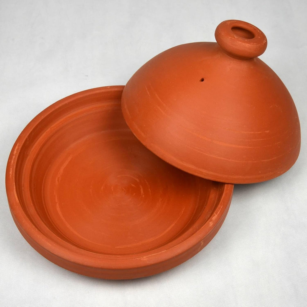L'ORIENT Marokkanische Tajine, Original Tontopf aus Marokko, Kochtopf Ø 35cm, Schmortopf Unglasiert,