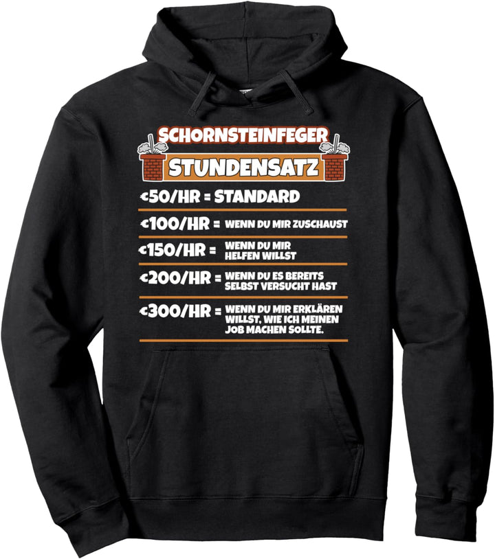 Lustiger Spruch für Schornsteinfeger Humor | Geschenkidee Pullover Hoodie