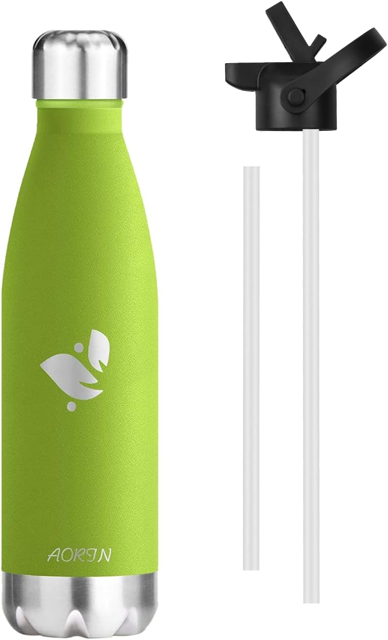AORIN Vakuum-Isolierte Trinkflasche - 350ml/500ml/750ml - Wasserflasche BPA-Frei,24 H Kühlen & 12 H