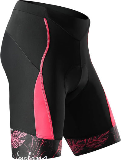 Santic Fahrradhose Damen Gepolstert Kurz Radlerhose Damen Radhose Damen mit Sitzpolster Radsportshor
