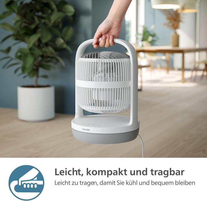 Philips Tischventilator Serie 2000. Stark & superleise mit SilentWings Technologie. 23 dB. Luftumwäl