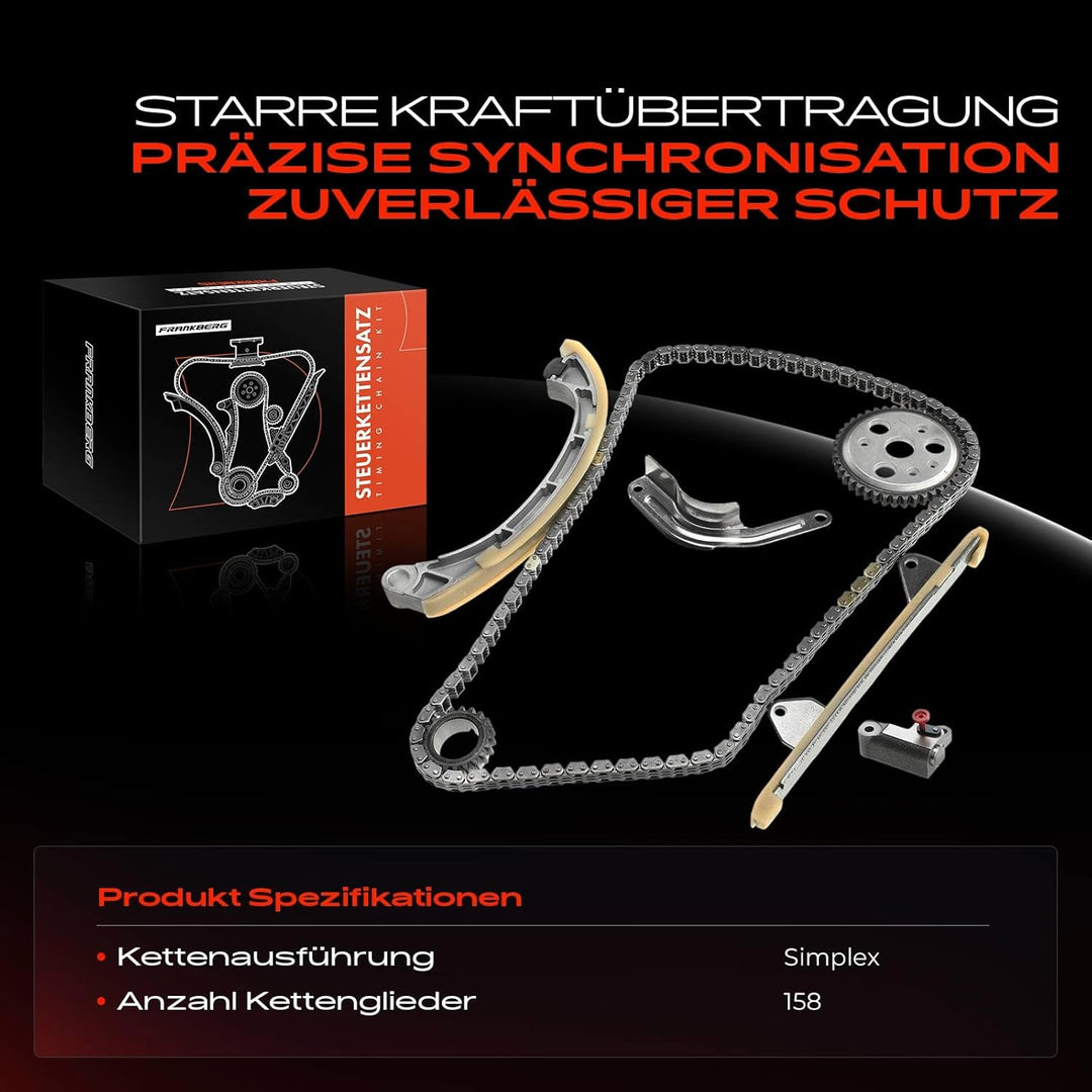 Frankberg Steuerkettensatz Kompatibel mit Copen Extol Materia S-i-r-i-o-n T-e-r-i-o-s YRV Yaris 1.3L