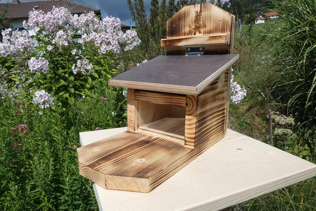 Eichhörnchen Futterhaus Futterstation Witterungsbeständig geflammt FutterautomatMade in Germany (Bay