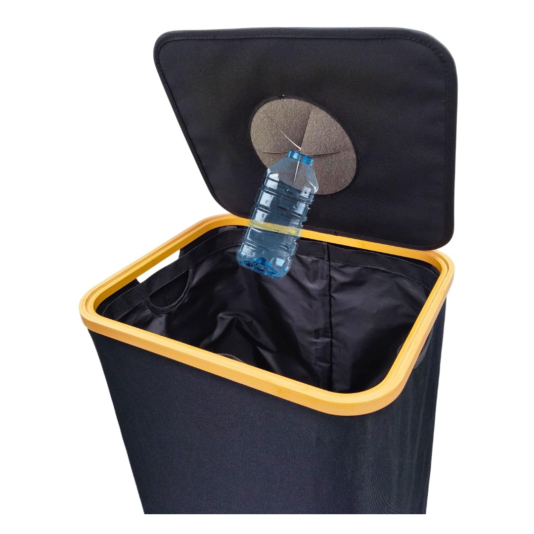 Pfandflaschen Sammelbehälter mit waschbarer Innentasche – Recycling-Behälter für PET-Flaschen und Do