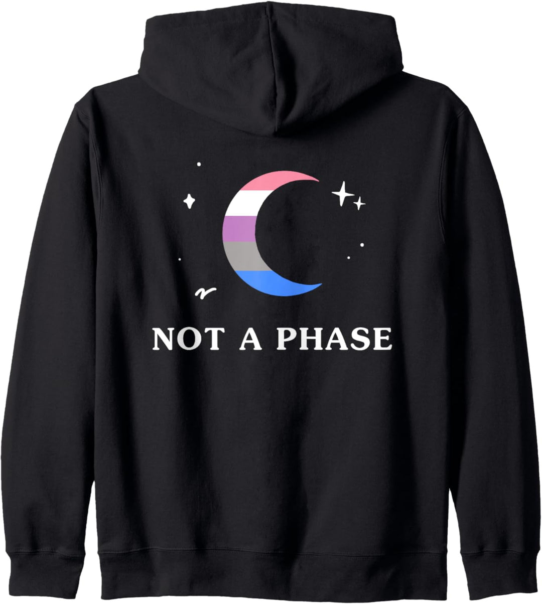 Keine Phase Genderfluid LGBTQ Non-Binary Pride Flagge Mond Kapuzenjacke
