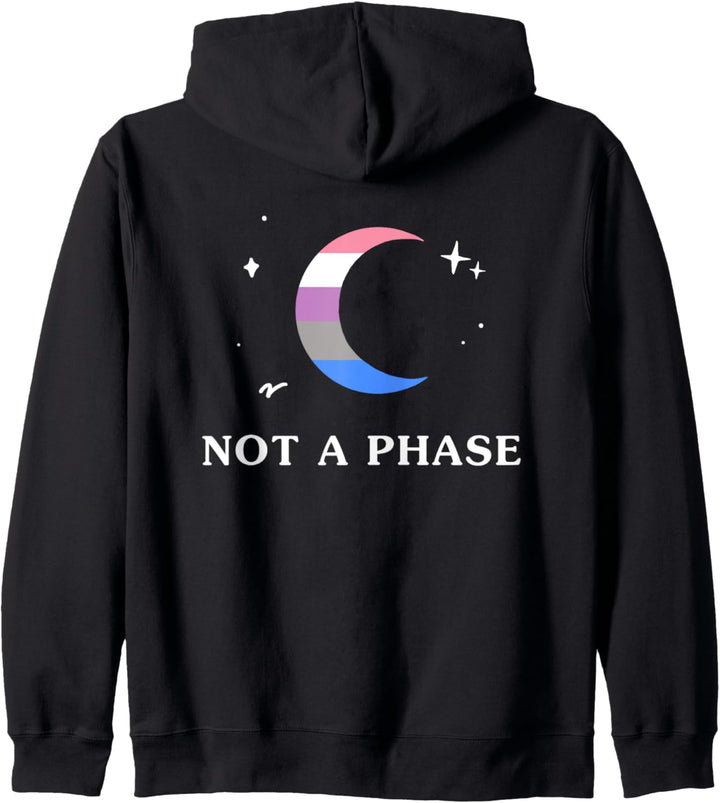 Keine Phase Genderfluid LGBTQ Non-Binary Pride Flagge Mond Kapuzenjacke