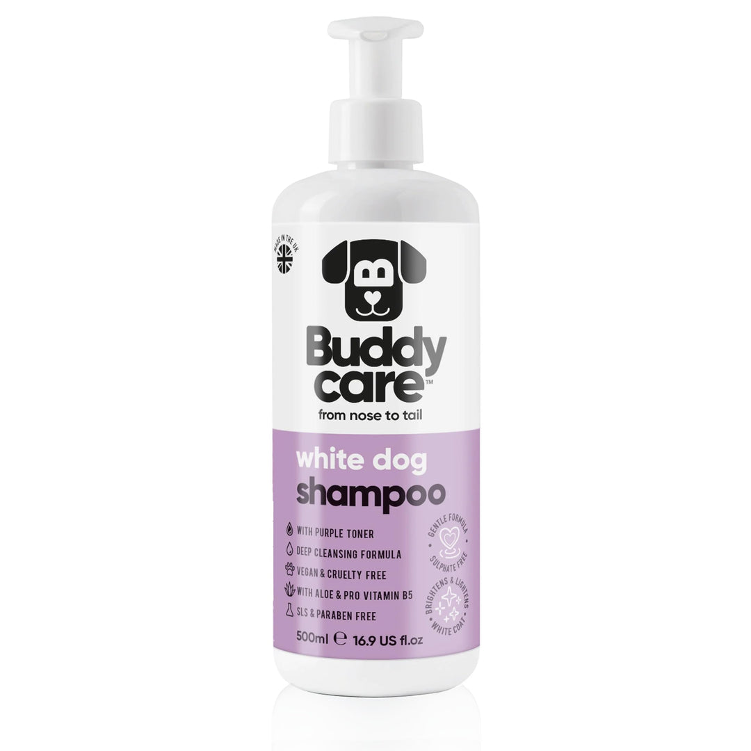 Hundeshampoo Weisses Fell von Buddycare - Aufhellendes und Aufhellendes Shampoo für Hunde - Tiefenre