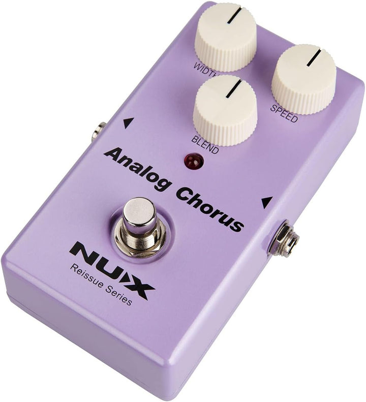 Nux Analog Chorus Pedal, E-Gitarren Effektpedal (Effektsteuerung mit Reglern für Breite, Geschwindig