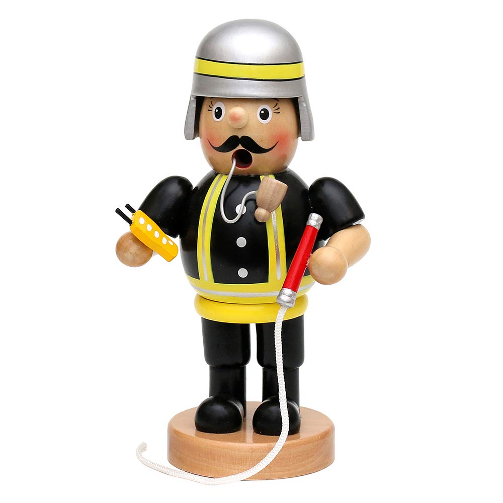 Dekohelden24 Holz Räuchermann Feuerwehrmann, L/B/H: 9,5 x 8 x 19 cm., 521394-19-FW 19 cm Feuerwehrma