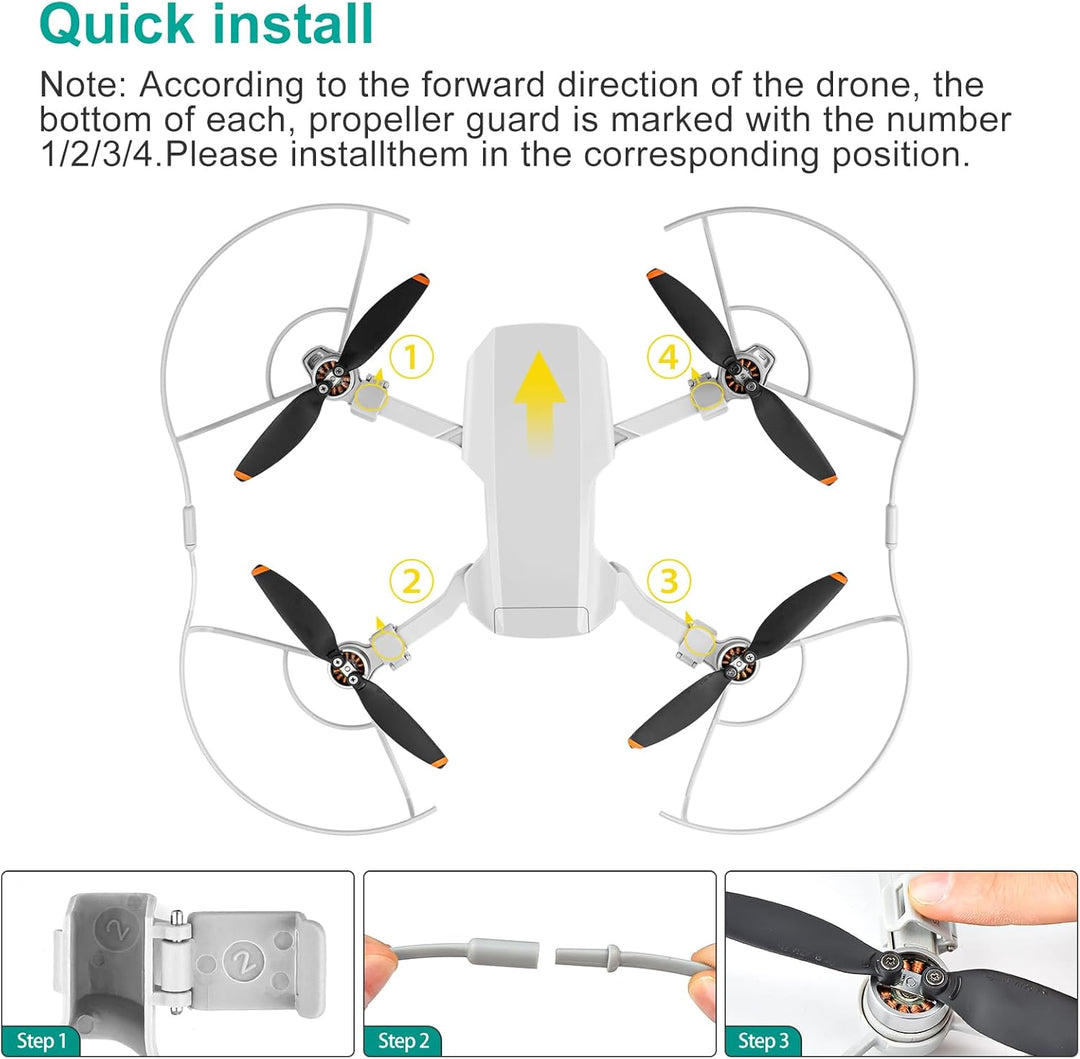 Mini 4K Propeller Guard für DJI Mini 4K Drohne Propeller Sicherheitszubehör für DJI Mini 4K/ Mini 2