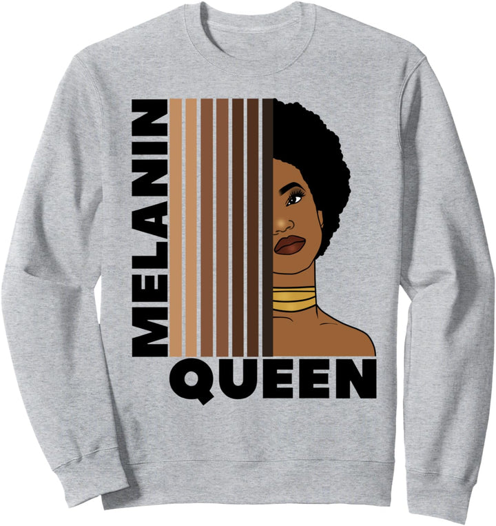 Oheneba: Melanin Drippin Queen Black Afrocentric Pride Afro Sweatshirt