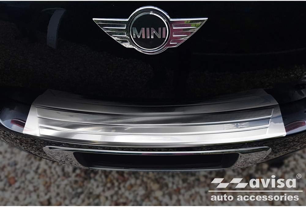 Avisa Edelstahl Heckstossstangenschutz kompatibel mit Mini Countryman R60 2010-2014 'British Flag'