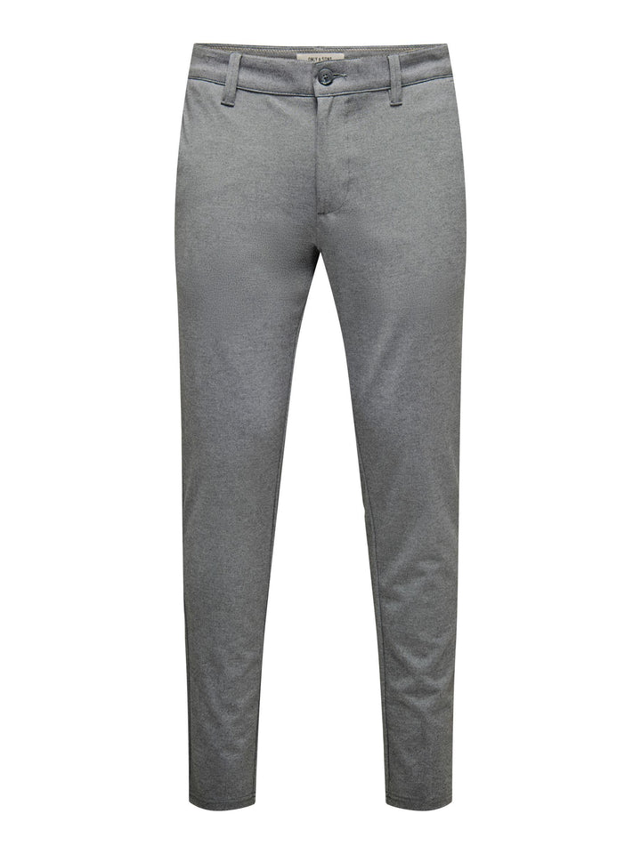 Only & Sons Male Chino Hose ONSMARK Slim Fit Chino Hose 27W / 32L Medium Grey Melange, 27W / 32L Med