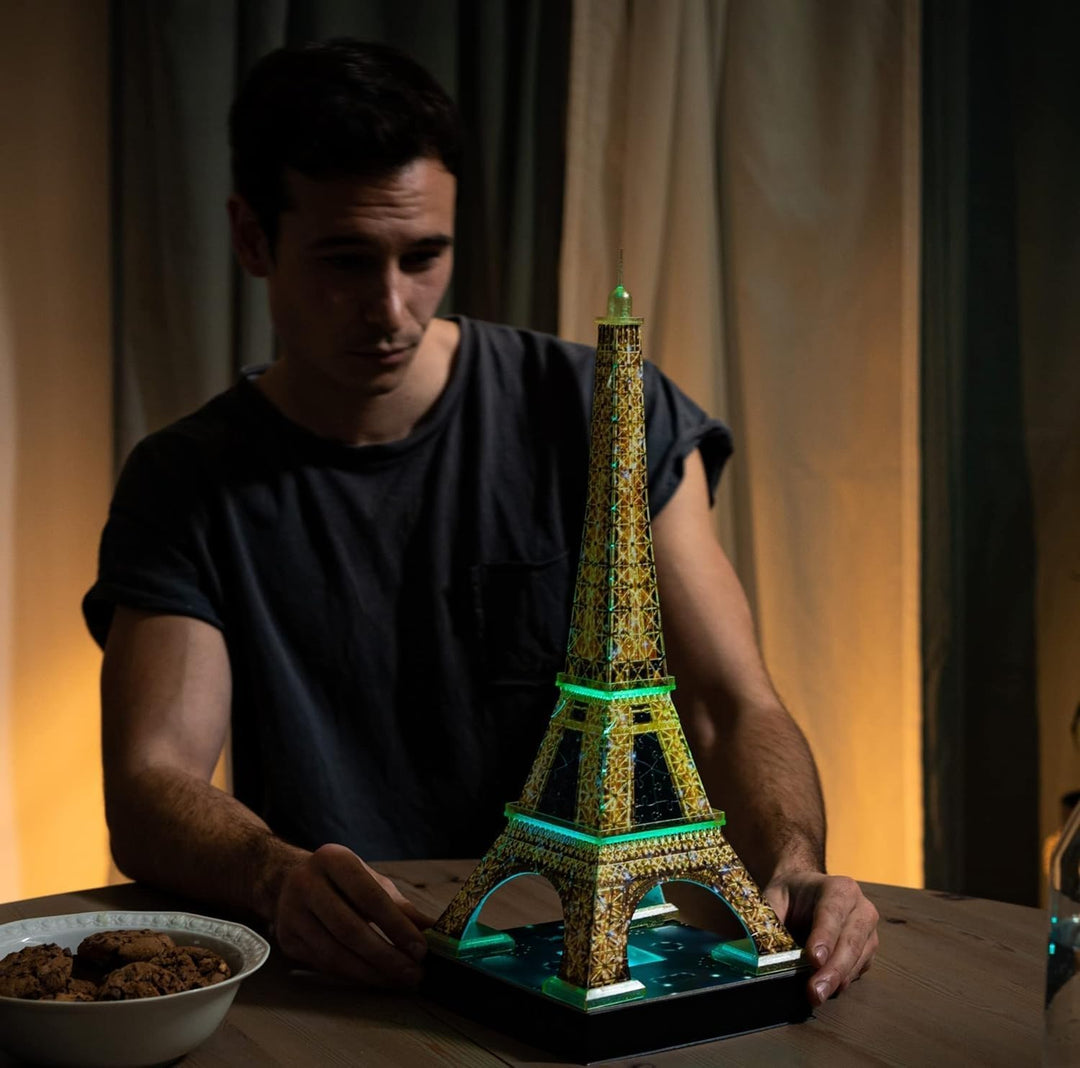 Ravensburger 3D Puzzle Eiffelturm in Paris bei Nacht 12579 - leuchtet im Dunkeln - 216 Teile - ab 10