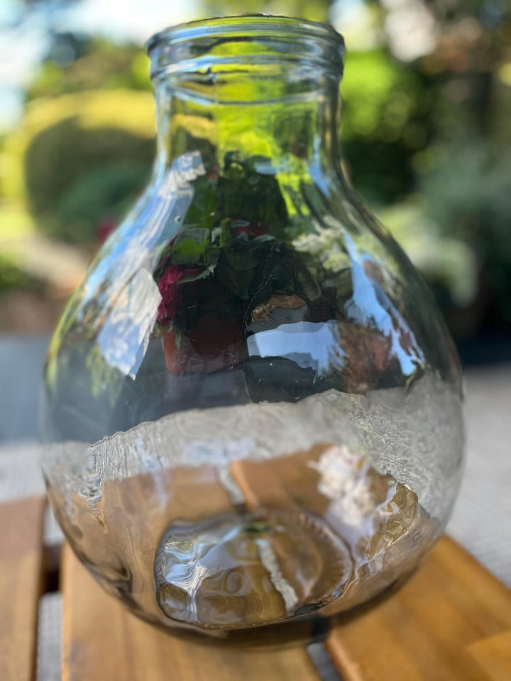 Glasballon Set +Gummikappe+ GÄRRÖHRCHEN Weinballon Flasche Glasflasche Gallone Gärbehälter Glasgärba