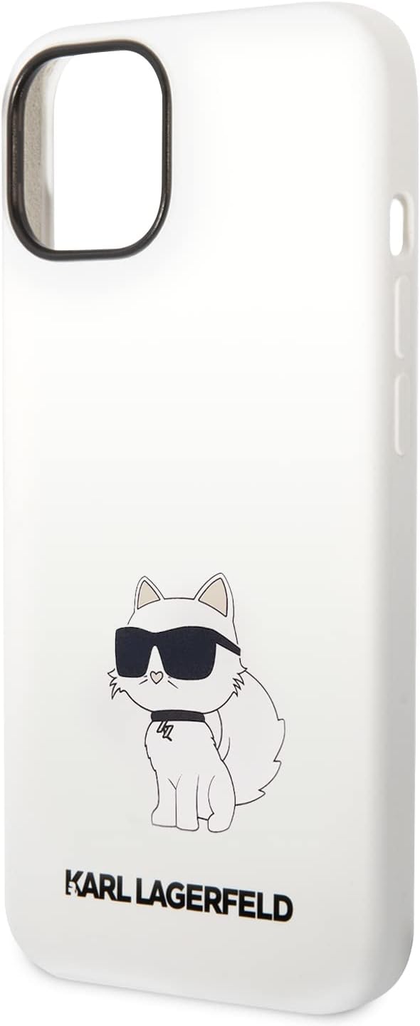 KARL LAGERFELD KLHCP14MSNCHBCH Hülle für iPhone 14 Plus 6,7" hardcase Weiss Silic Schwarz, Schwarz