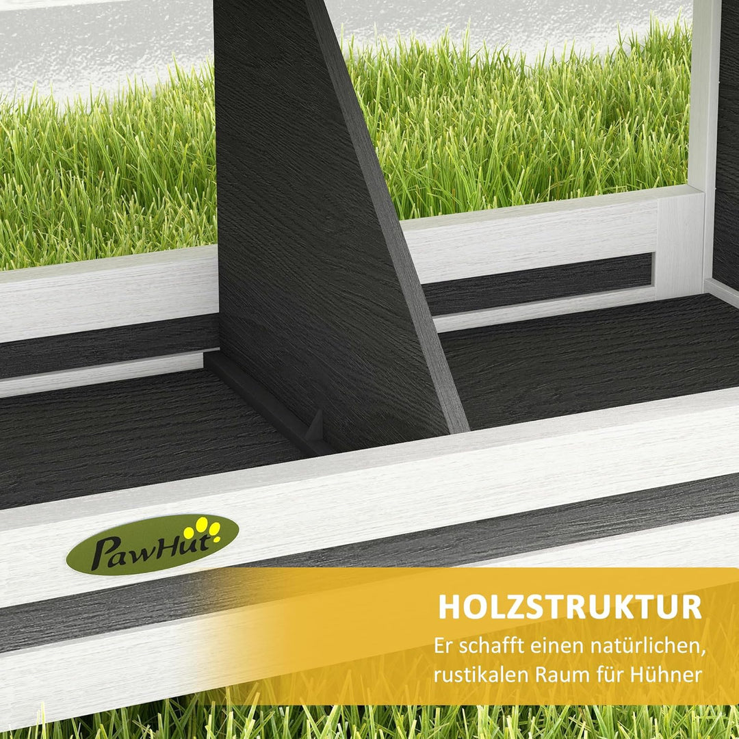 PawHut Legenest für Hühner, Abrollnest aus Holz mit Asphaltdach, erhöhtem Boden, Hühnernest für bis