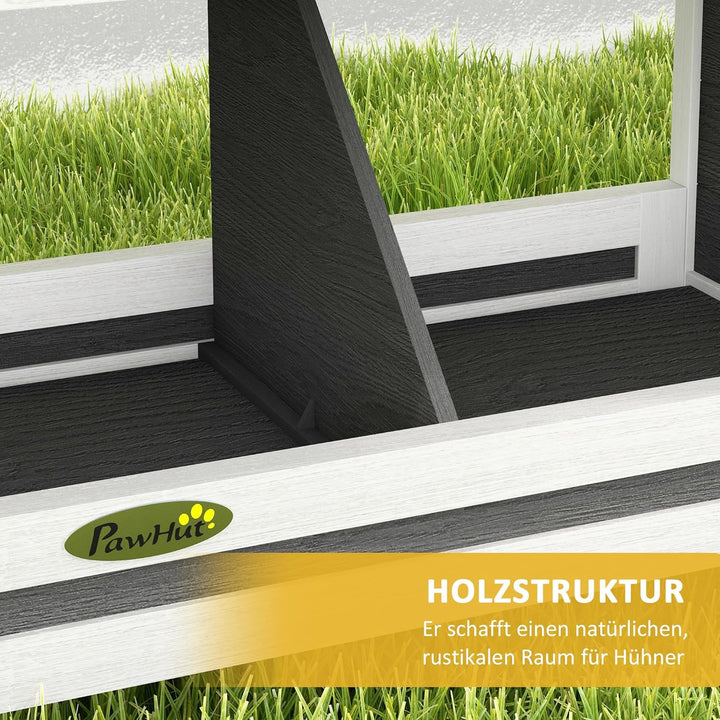 PawHut Legenest für Hühner, Abrollnest aus Holz mit Asphaltdach, erhöhtem Boden, Hühnernest für bis
