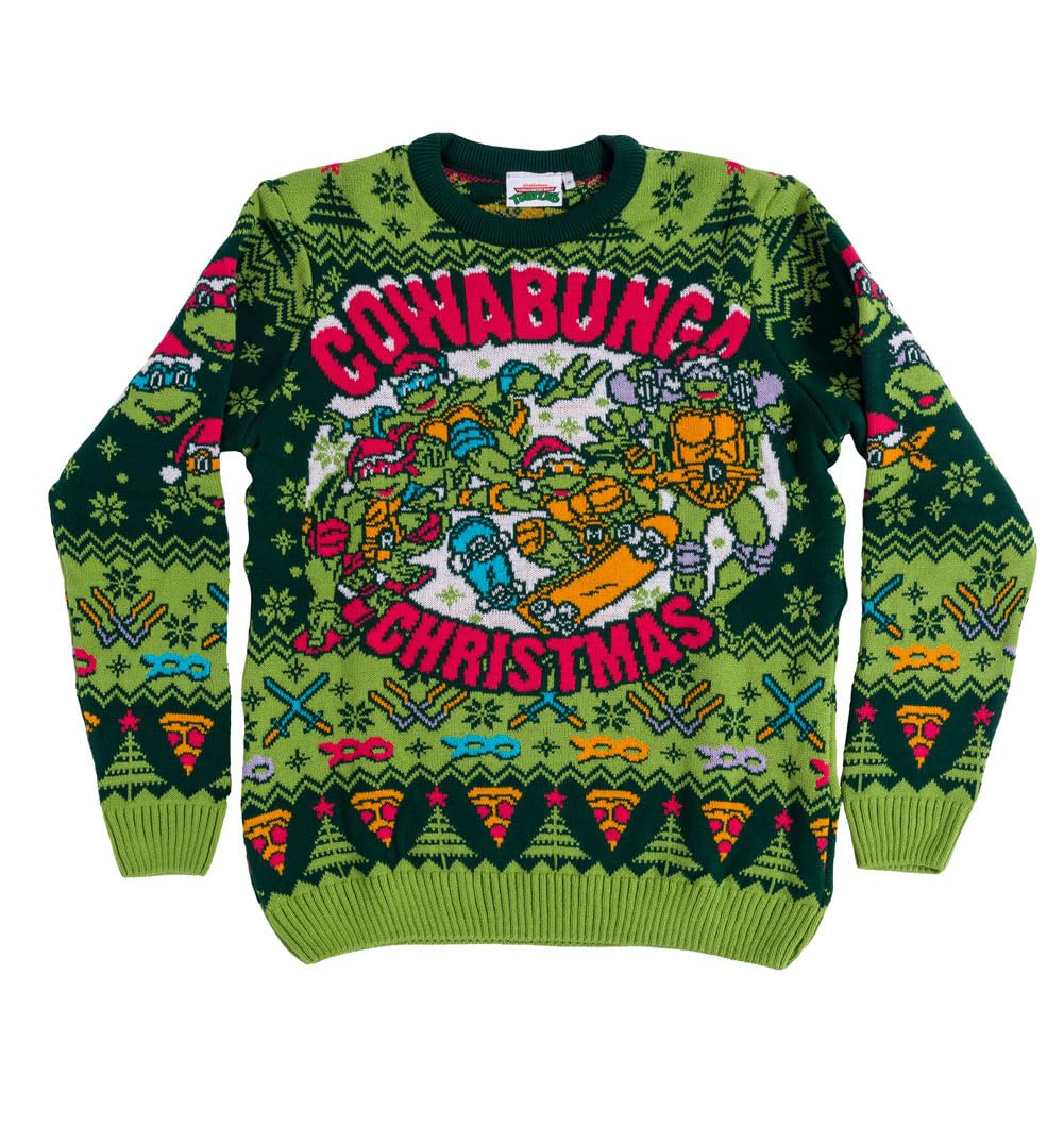 Unisex Teenage Mutant Ninja Turtles Christmas Jumper Notebook L Grün, Mehrfarbig, L Gr&amp;