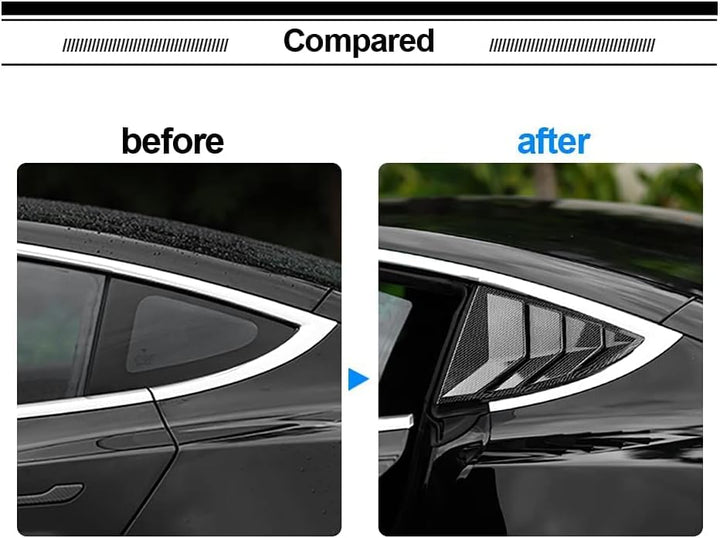 KUNGKIC Lüftungsöffnungen für hintere Seitenfenster, Lüftungsschlitze, für Tesla Modell 3 2017–2024,