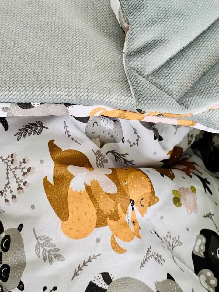 Winter XXL Einschlagdecke Babyschale mit Füllung Gr. XXL 0-12 Monaten Baby Decke ganzjährig Cute Ani