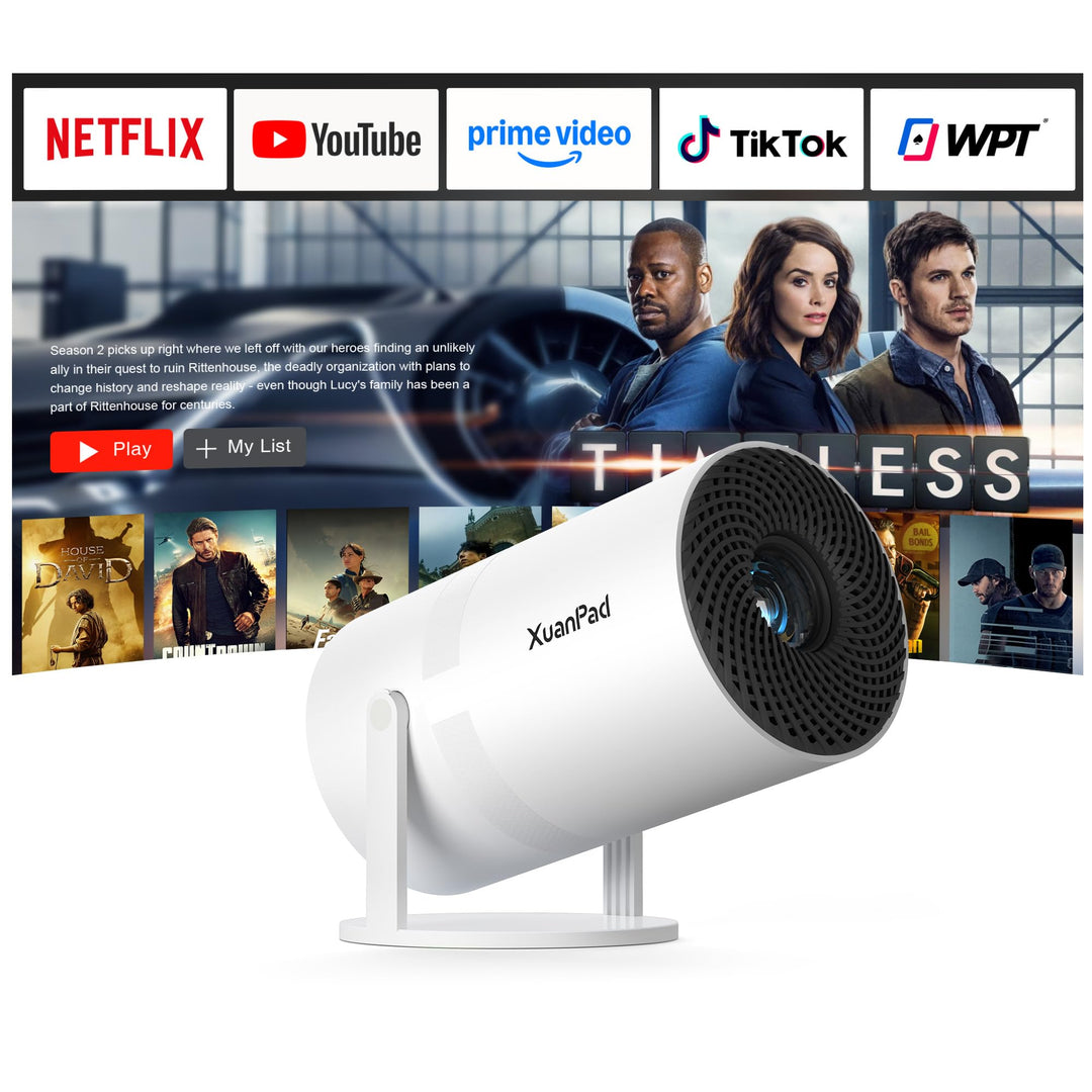 [Netflix-zertifizierter & Elektrischer Focus] Beamer 17000L 1080P Mini Beamer mit WiFi & Bluetooth P