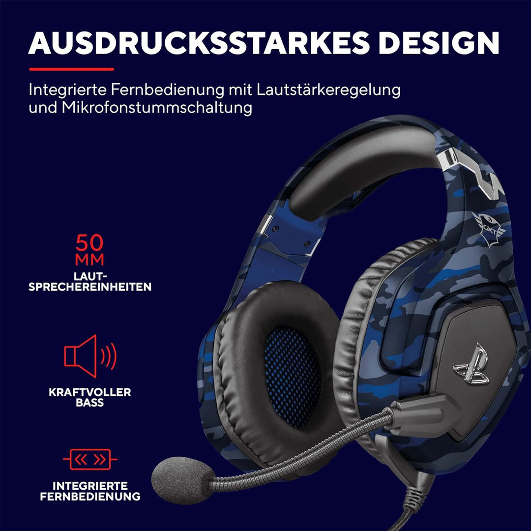 Trust Gaming Headset GXT 488 Forze-B - Offiziell Lizenziert für PlayStation - PS4 und PS5 Headset mi
