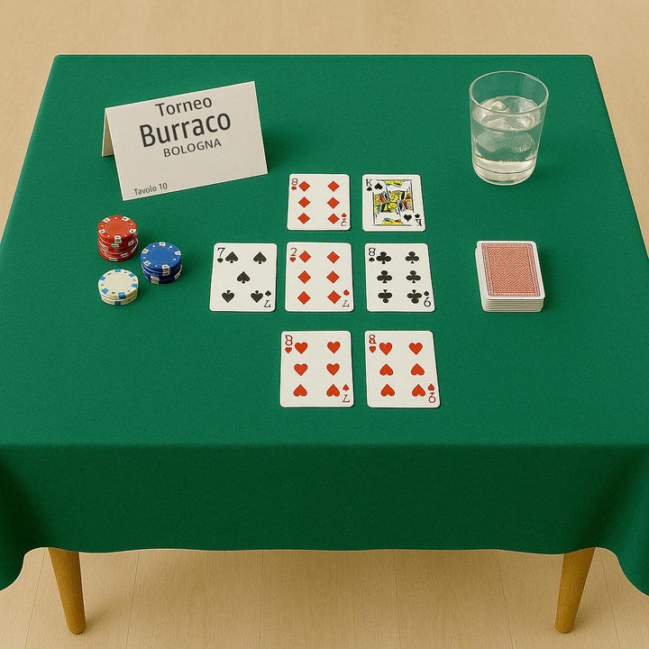 Byour3 - Grünes Tischspieltuch - Quadratische oder rechteckige Pokerkarten Buraco-Turnier Weihnachts
