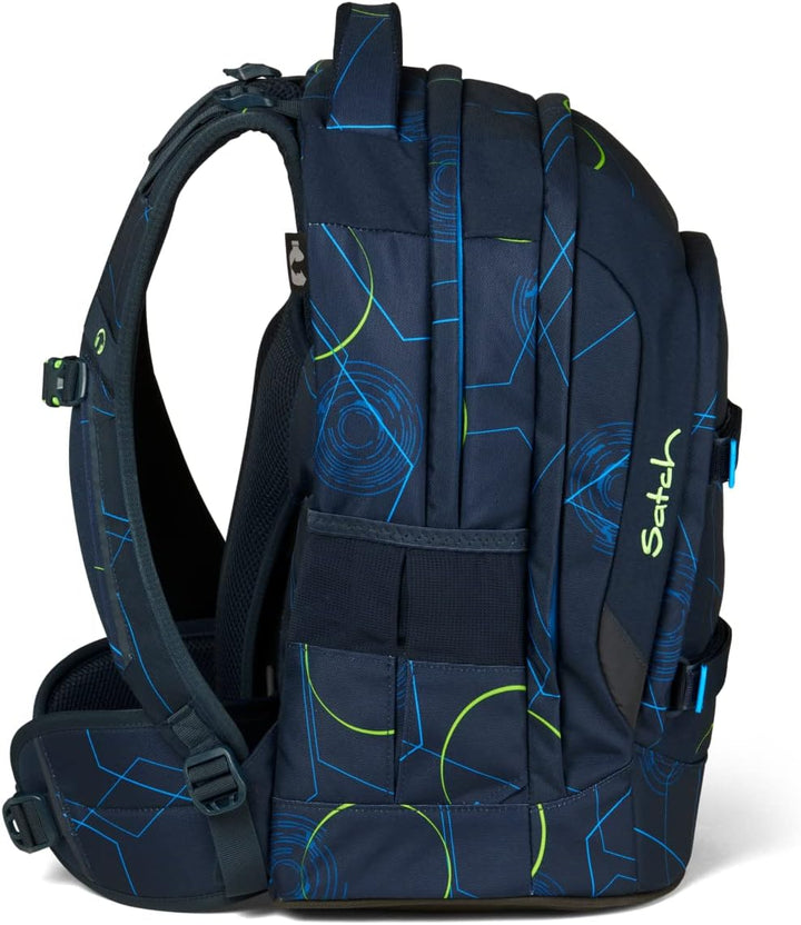 Satch Pack Pencil Slider Light Edition Schulrucksack Set 3tlg. mit Sportbeutel (Blue Tech), Blue Tec