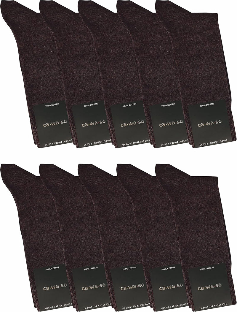 ca·wa·so Herren Socken aus 100% Baumwolle | Reine Baumwollsocken im 10er-Set | Freizeitsocken ohne N