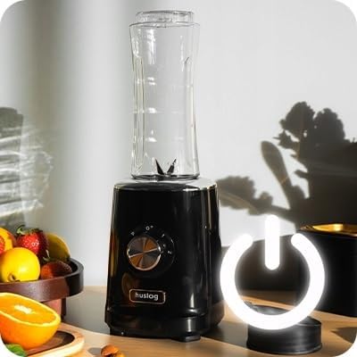 BlendGo Blender Smoothie-mixer, Trinkflasche 600 Ml, Schwarz Schwarz HUS1012, Schwarz HUS1012