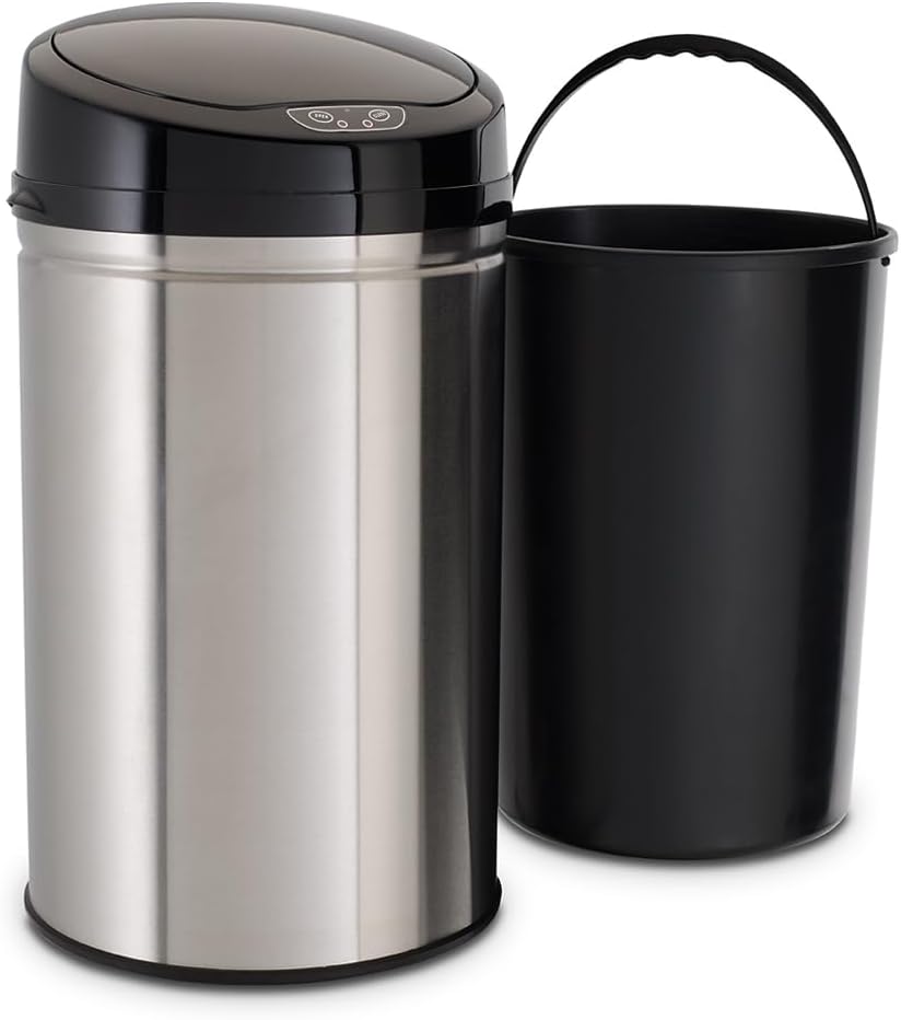 Echtwerk Abfalleimer, Mülleimer mit Sensor, elektrischer Müllbehälter, Infrarot Bewegungssensor, Kor