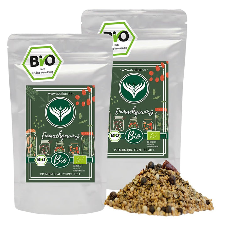Azafran BIO Einmachgewürz Gewürz, Einlegegewürz für Gemüse (Gurken, rote Bete &amp; vieles mehr), mit Ch